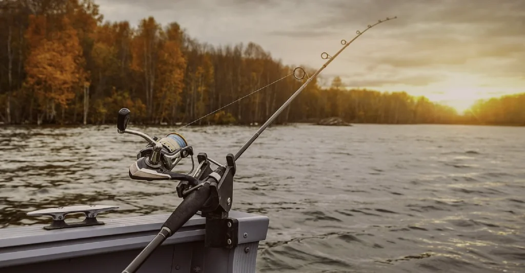 Łowienie ryb na mazurskim jeziorze Rumian